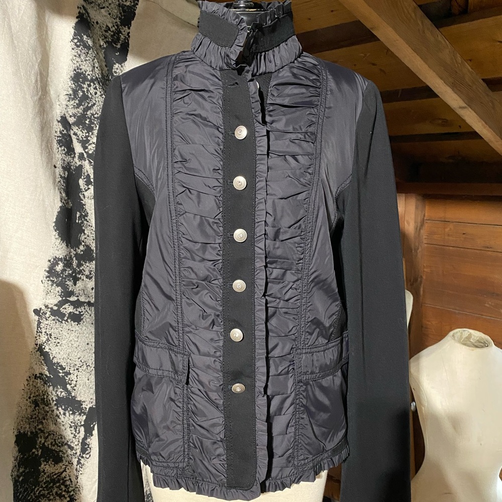 Christine Alexander black ruffle jacket